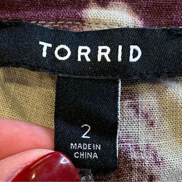 TORRID Wrap Skort - Textured Heather Tie Dye Grey Size 2/Size 2X - Picture 8 of 13